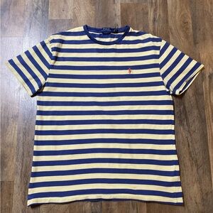 Polo by Ralph Lauren Men's Striped Tee in Yellow and Blue